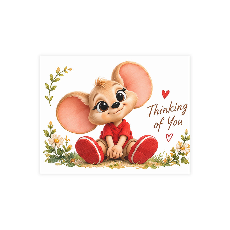 “Thinking of You” mouse postcard, main view