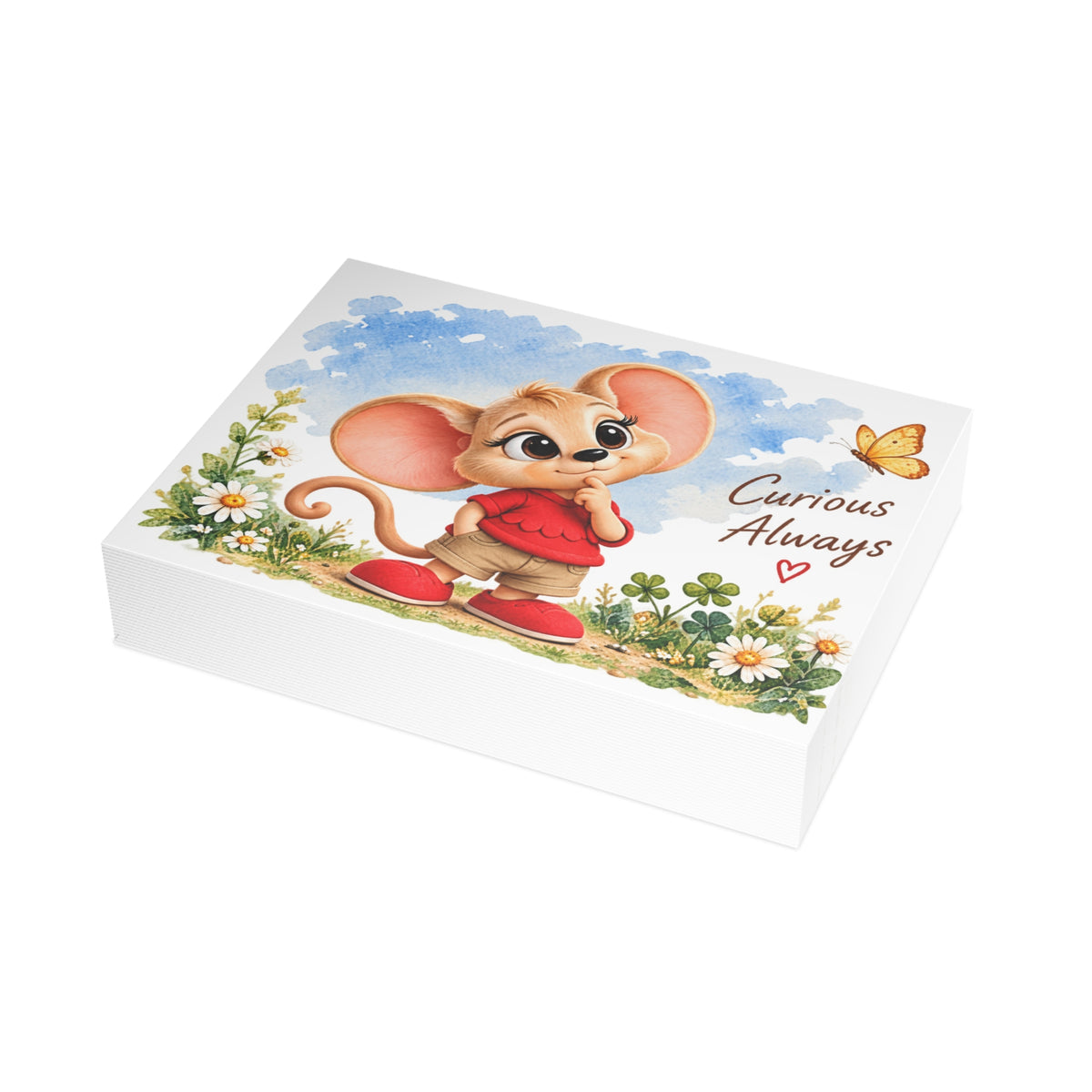 “Curious Always” mouse postcard, view 9