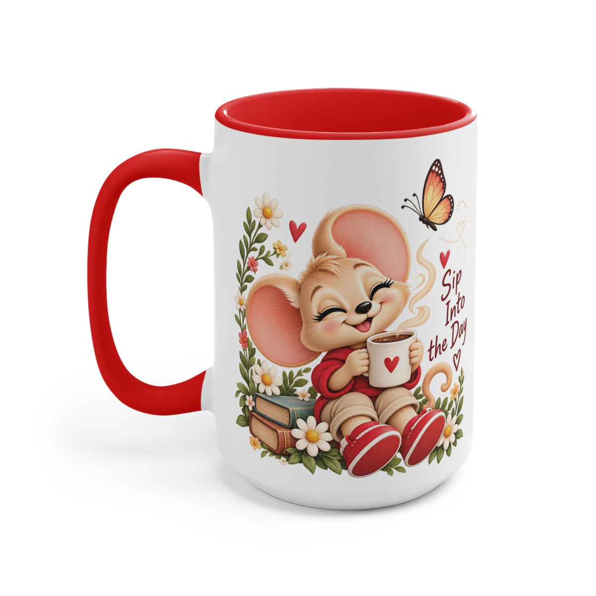 “Sip Into the Day” mouse coffee mug, view 6