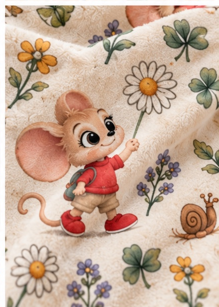 Mouse fleece baby blanket, view 6